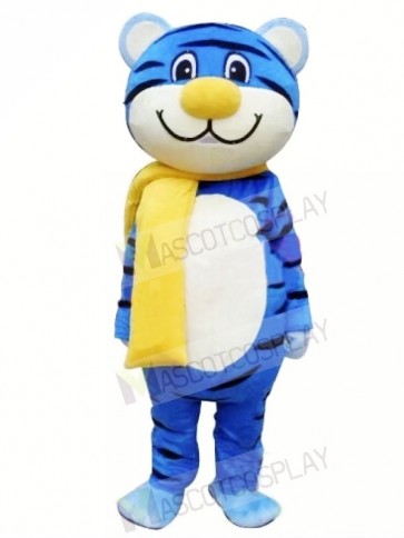 Blue Tiger Mascot Costume Free Shipping  