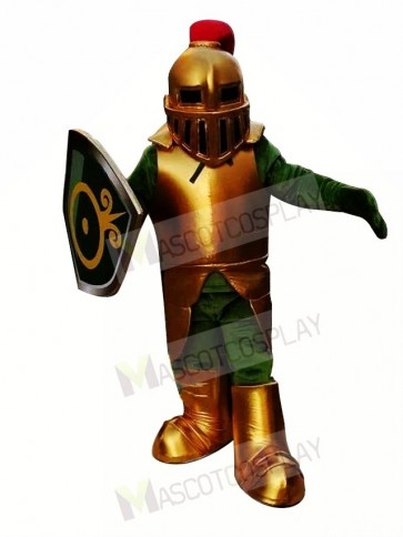 Golden Knight Spartan Trojan Mascot Costume 