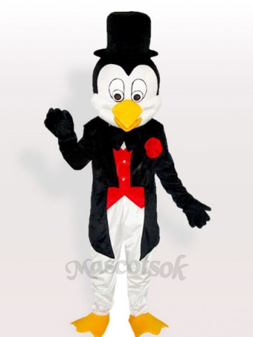 Mr. Penguin in Tuxedo and Bowler Hat Adult Mascot Costume