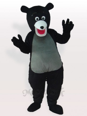 Obese Black Bear Adult Mascot Costume