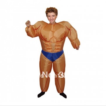 fitness man Inflatable Costume Adult Fancy Dress Suit Halloween adult costue fat holiday cloth