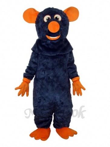 Big Tooth Black Plush Mouse Adult Mascot Costume(Revised) 