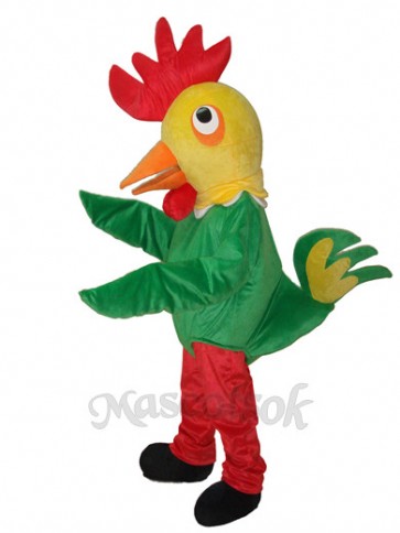 Green and Yellow Cock Adult Mascot Costume 