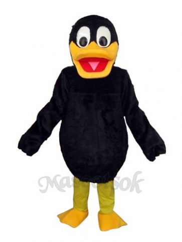 Long Wool Black Duck Mascot Adult Costume 