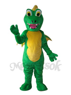 Big Mouth Thorn Green Dinosaur Mascot Adult Costume 
