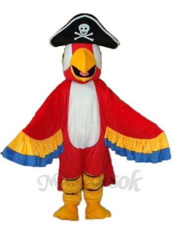 Red Pirate Parrot with Tail Mascot Adult Costume 