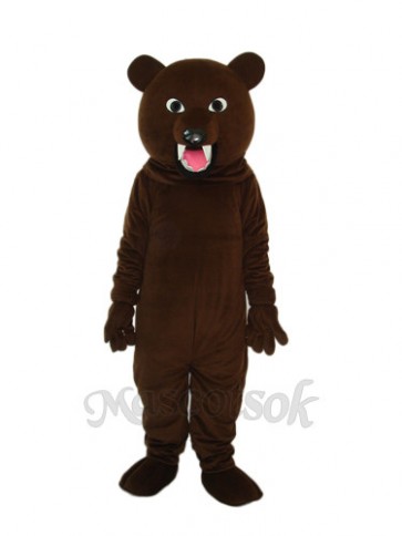 Large Gray Black Bear Tooth Mascot Adult Costume 