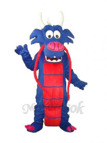 Blue Mushu Mascot Adult Costume 