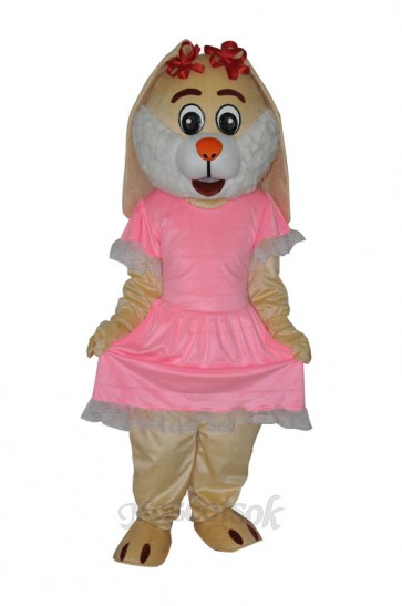 Easter Drooping Ear Rabbit Mascot Adult Costume 