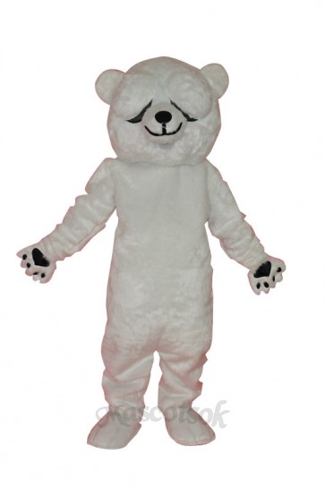 Simple and honest polar bears adult mascot costume 