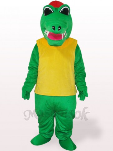 Africa Green And Yellow Crocodile Plush Adult Mascot Costume