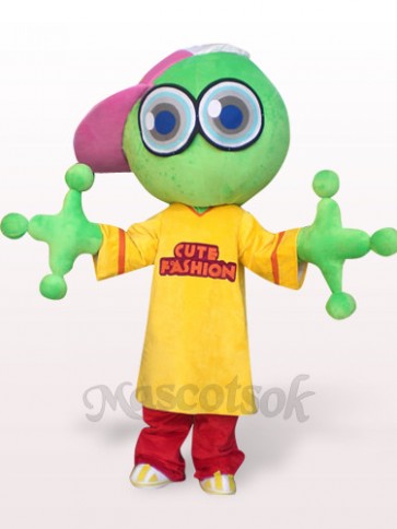 Green Big Head Frog Plush Adult Mascot Costume