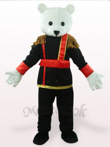 Black And White Male Teddy Bear Plush Mascot Costume