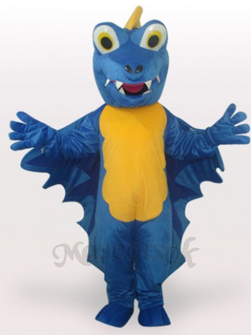 Blue Dinosaur Short Plush Adult Mascot Funny Costume