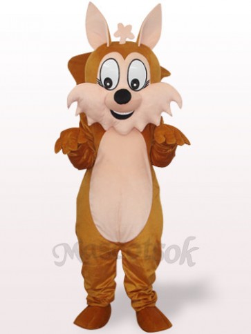 Brown Squirrel With Big Tail Plush Adult Mascot Costume