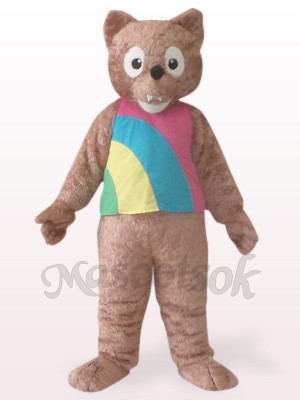 Brown Wolf Plush Mascot Costume