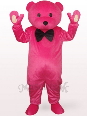 Chef Bear In Rose Clothes Plush Mascot Costume