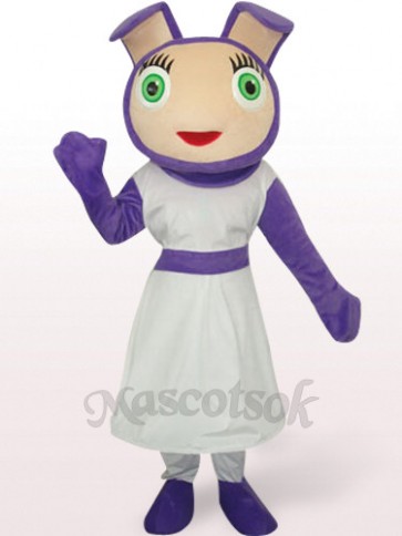 Cute Purple Plush Mascot Costume