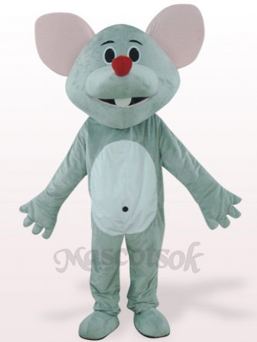 Gray Mouse With Red Nose Plush Mascot Costume