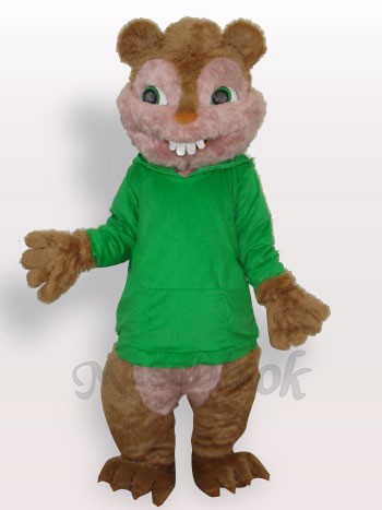 Green Squirrel Plush Adult Mascot Costume
