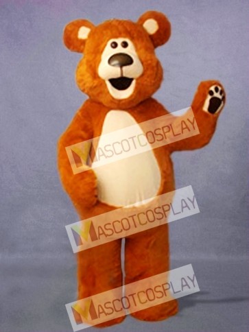 Happy Brown Bear Mascot Costume