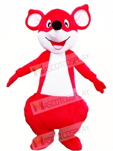 Red Happy Kangaroo Mascot Costume