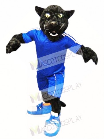 Black Sport Panther Mascot Costume