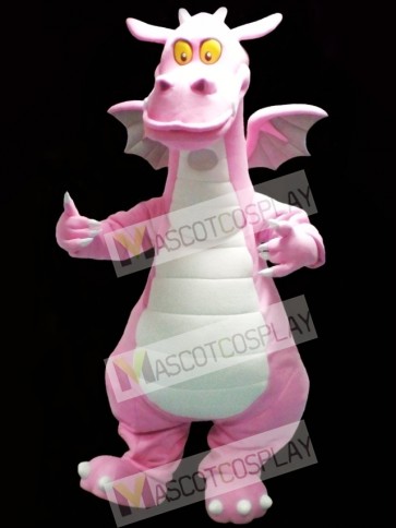 Pink Dragon Mascot Costume