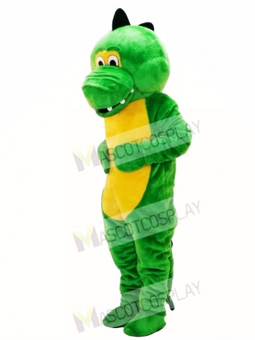 Cute Green Dinosaur Mascot Costume