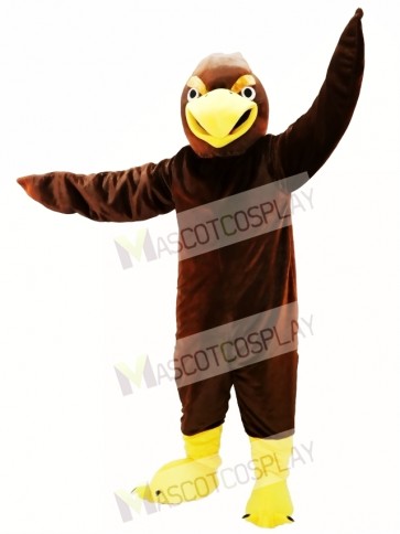 Brown Hawk Mascot Costume