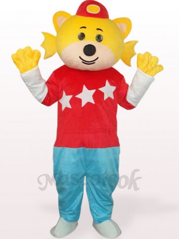 Lovely Boy In Red Clothes Plush Adult Mascot Costume