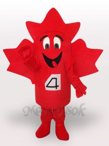 Maple Leaf Short Plush Adult Mascot Costume