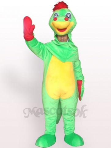 Open Face Dinosaur Plush Adult Mascot Costume
