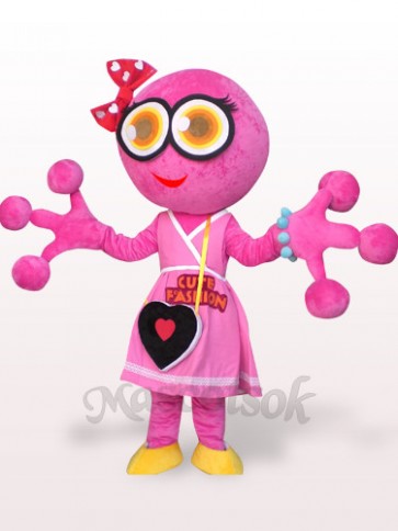 Pink Big Head Frog Plush Adult Mascot Costume