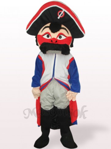 Red Face Pirate Plush Adult Mascot Costume