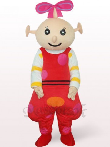 Red Female Beibei Plush Adult Mascot Costume