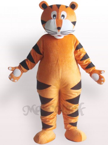 Tiger With White Claw Plush Adult Mascot Costume