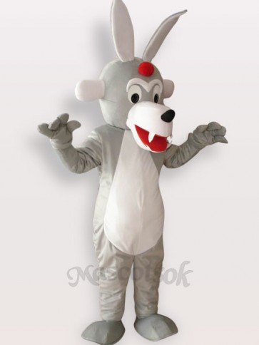 Timber Wolf Short Plush Adult Mascot Costume