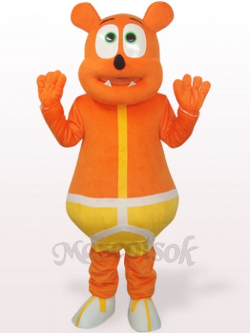 Yellow Bear Monster Plush Adult Mascot Costume