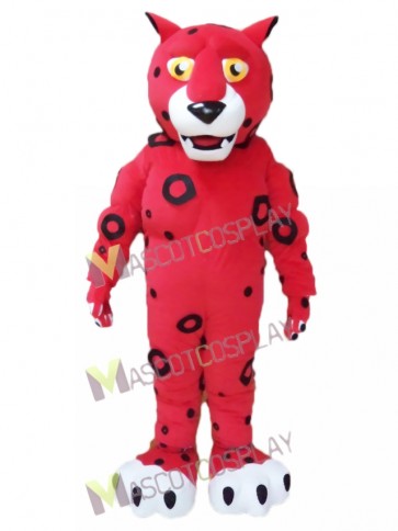 Red Leopard Mascot Costume