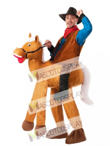 Piggyback Pony Horse Carry Me Ride Horse Mascot Costume 