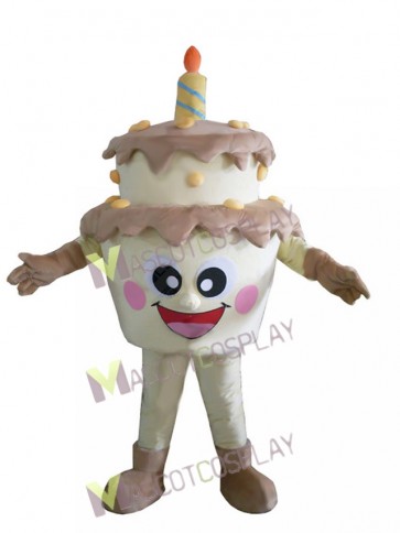 Two-Layer Birthday Cake Mascot Costume 
