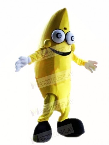 Smiling Banana Mascot Costume 