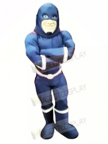 Blue Super Hero Mascot Costume 