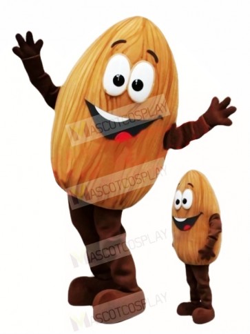 Cute Almond Mascot Costume 