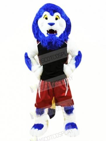 Blue Sport Lion Mascot Costumes Animal