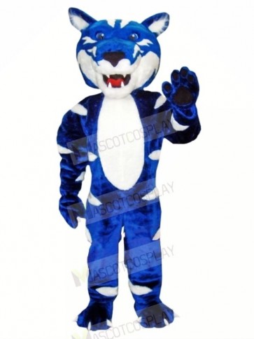 Blue and White Wild Cat Mascot Costumes Animal