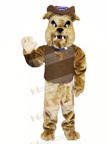 Brown Bulldog with Vest Mascot Costumes Animal	