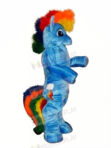 Blue Pony Horse Mascot Costumes Cartoon