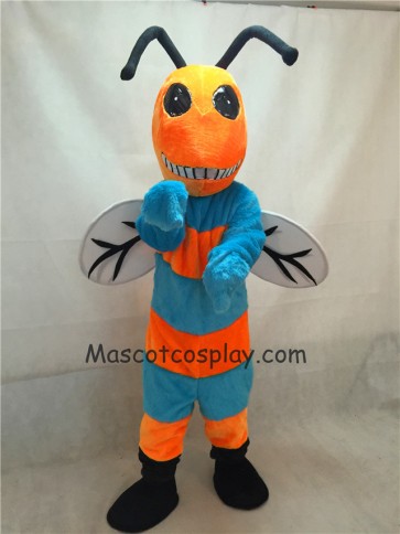 Orange and Blue Bee Mascot Costume